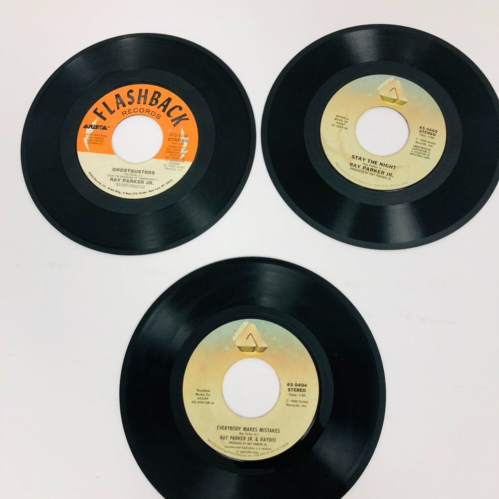 Vintage Ray Parker Jr 45 RPM 7" Vinyl Record Singles Lot of 3 Ghostbusters